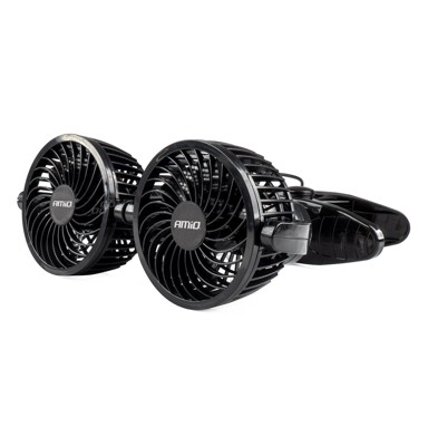 AMIO Ventilator za auto s zakačkom 2x4", 24V